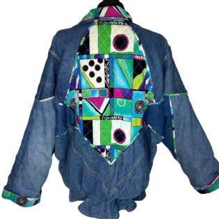 1980s Vintage Patchwork Denim Jacket