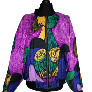Picasso Bomber Jacket in Purple Way