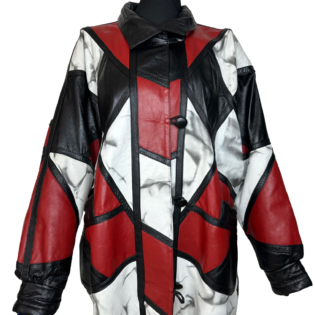 Red, Black & Marble Vintage Patchwork Jacket