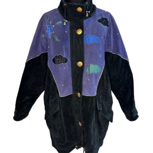 Dino'z Celestial Design Suede Leather Jacket