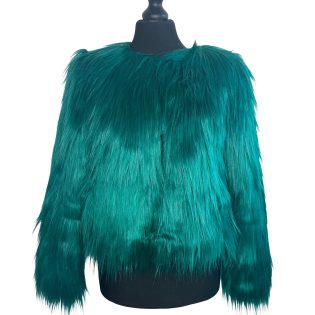 Dancing Leopard Green Faux Fur - Size S/M