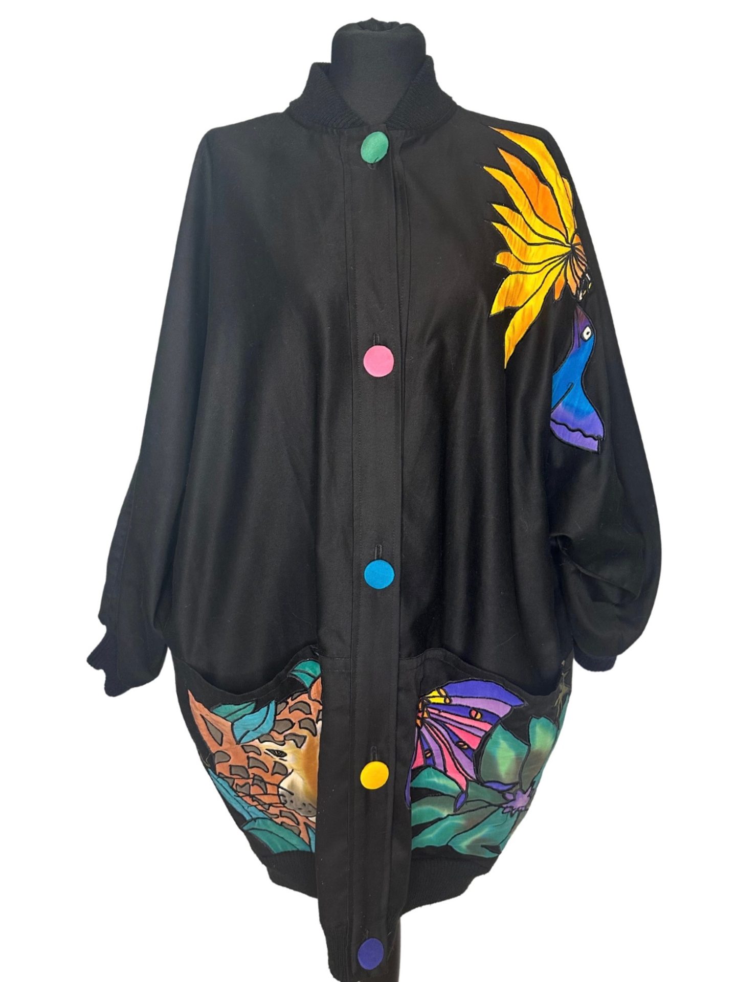 Silkscapes Wearable Art Jungle Novelty Print Jacket - Image 2