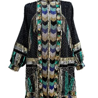 Revor Collection Sequin Trophy Jacket - Jade Green
