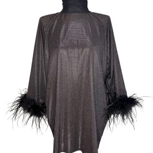 Lurex Disco Mini Dress - Black | Black
