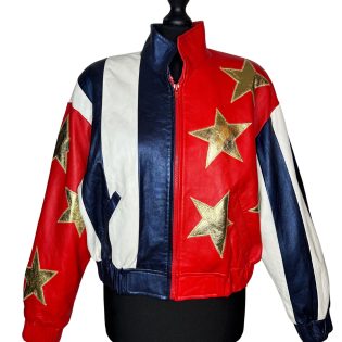 Rosenthal Gold Star Design Vintage Leather Jacket