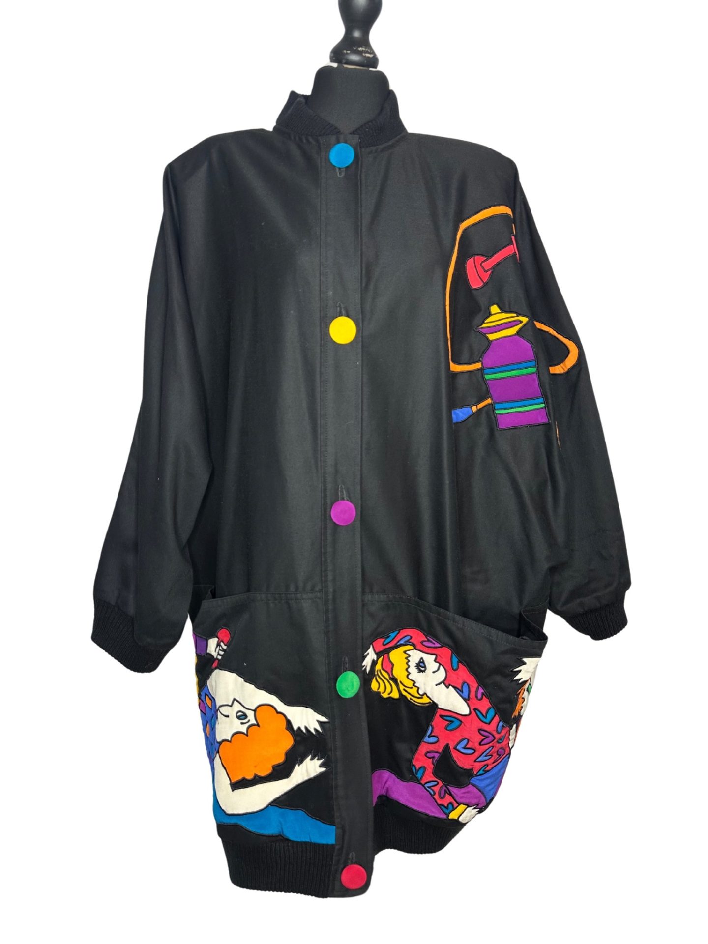 Vintage Silkscapes Jacket with Aerobics Design - Image 2