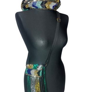 Sequin Trophy Bag - Jade Green