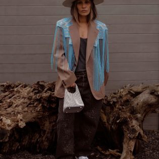 The Ice Blue & Silver Beaded Cape