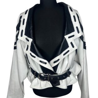 Monochrome Vintage Leather Jacket
