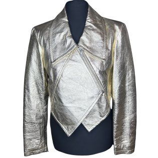 Gold Cut Gold Vintage Leather Jacket