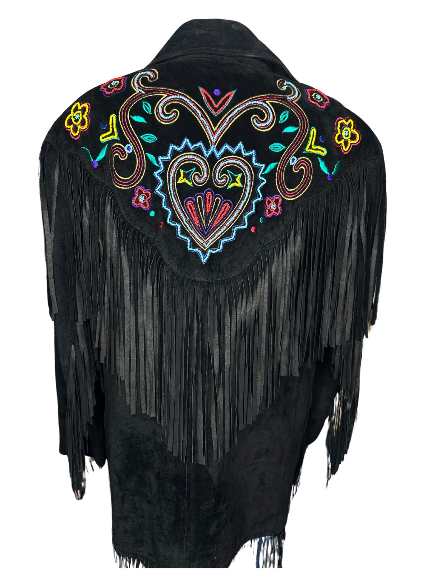Cache Black Suede Leather Fringed Jacket - Image 3