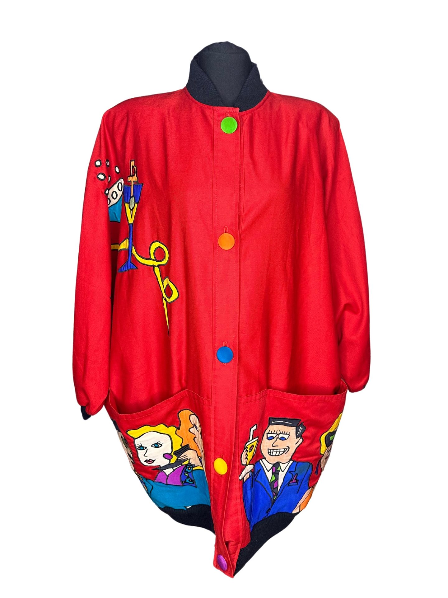 Silkscapes Wearable Art Party Novelty Print Jacket - Image 2