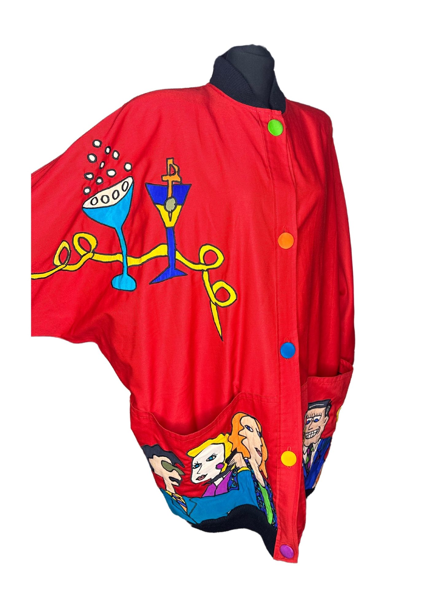 Silkscapes Wearable Art Party Novelty Print Jacket - Image 3