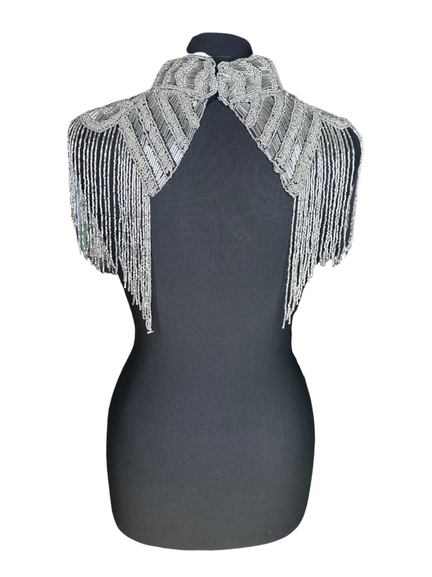 The Silver Armoured Collar Cape - Image 3
