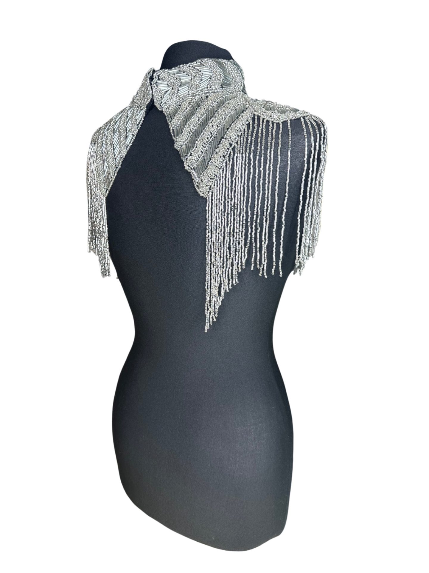 The Silver Armoured Collar Cape - Image 2