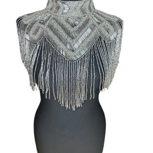 The Silver Armoured Collar Cape