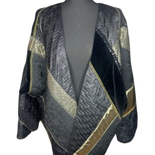 Vera Mont Black & Gold Patchwork Jacket