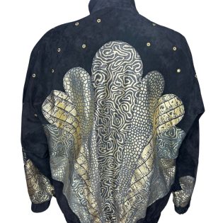 Julian.K Black & Gold Shell Leather Jacket
