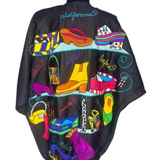 Vintage Silkscapes Jacket with Shoe Design