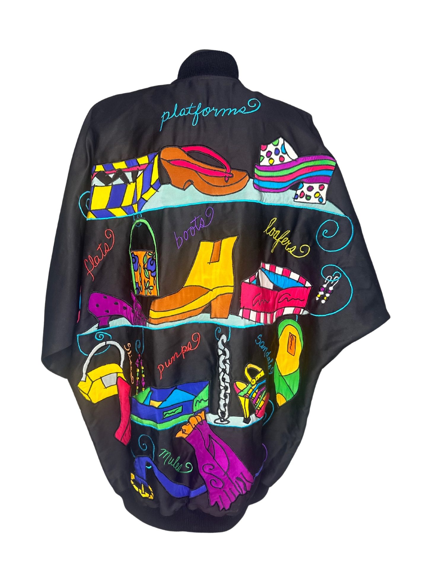 Vintage Silkscapes Jacket with Shoe Design