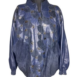Jutta Covian Navy Patchwork Vintage Jacket