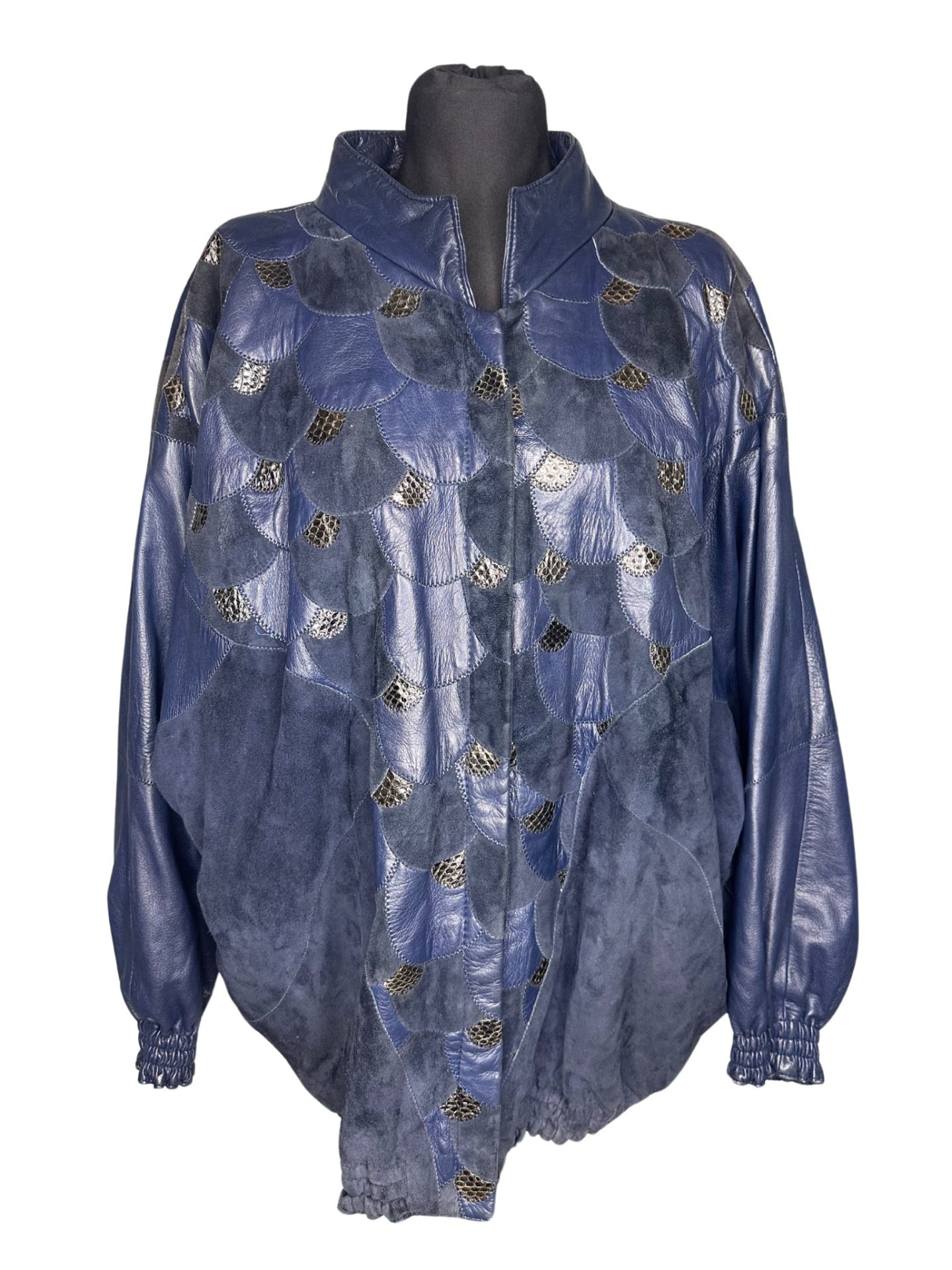 Jutta Covian Navy Patchwork Vintage Jacket