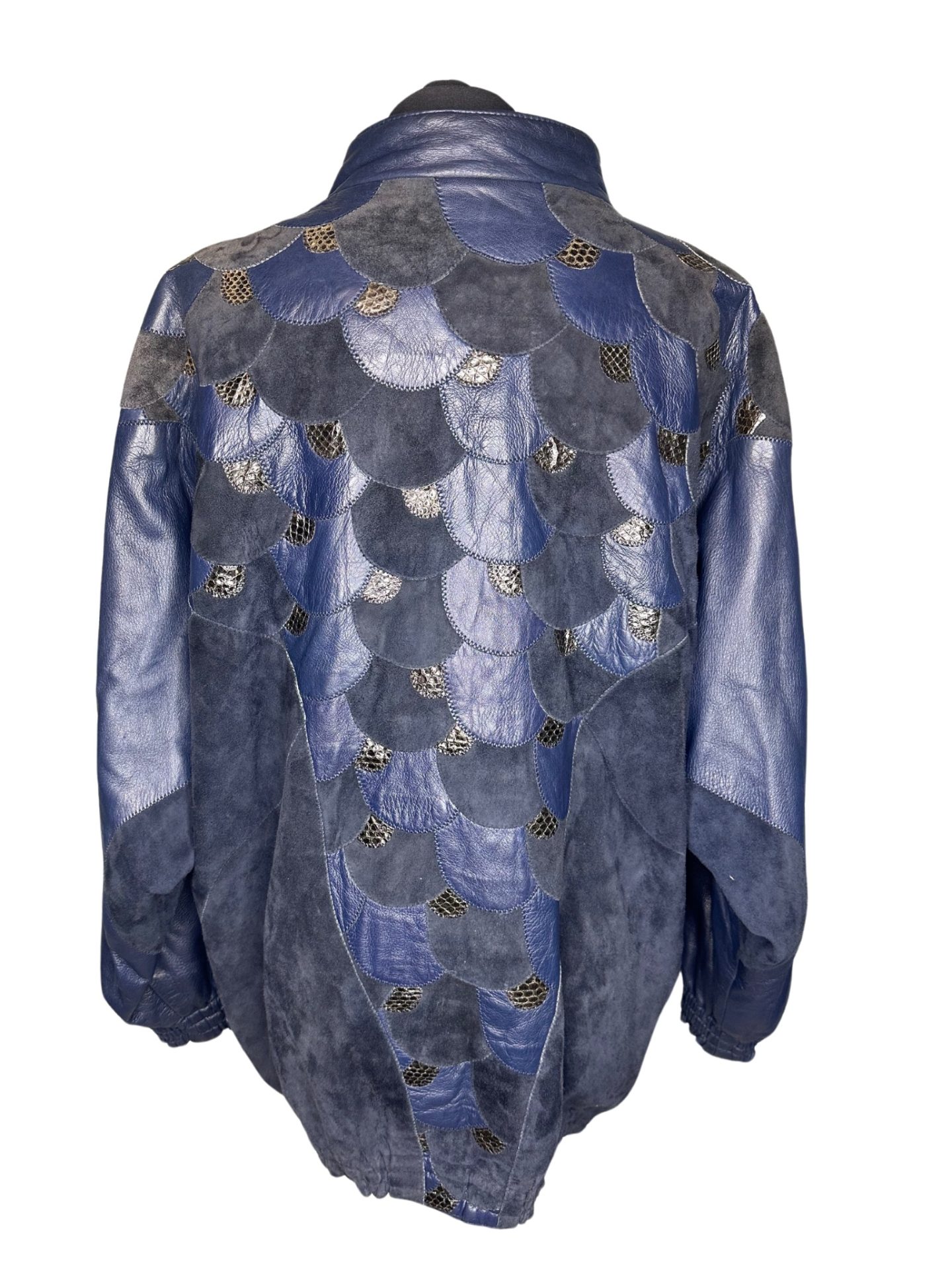 Jutta Covian Navy Patchwork Vintage Jacket - Image 2