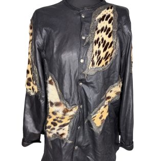 Leopard Fur & Leather Vintage Jacket