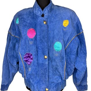 Yessica 80s Air Balloon Suede Leather Jacket