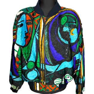 Silkworms Picasso Vintage Bomber Jacket