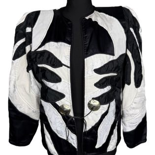 Judith Roberts La Coleccion Monochrome Quilted Vintage Jacket