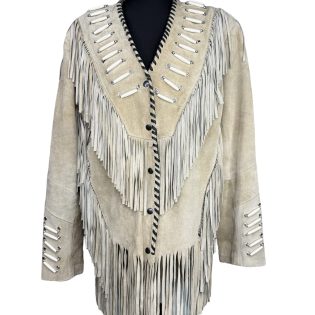 Echo Suede Leather Fringe Jacket