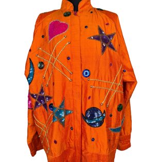 Talk of The Walk Silk & Sequin Vintage Jacket