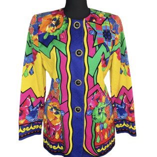 Escada by Margaretha Ley 1990s Vibrant Blazer