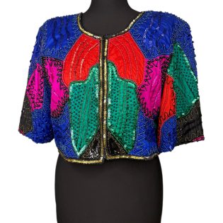 Razzle Dazzle Patchwork Sequin Bolero Jacket