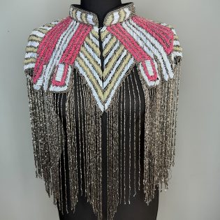 Trophy Cape in Pink Silver & White