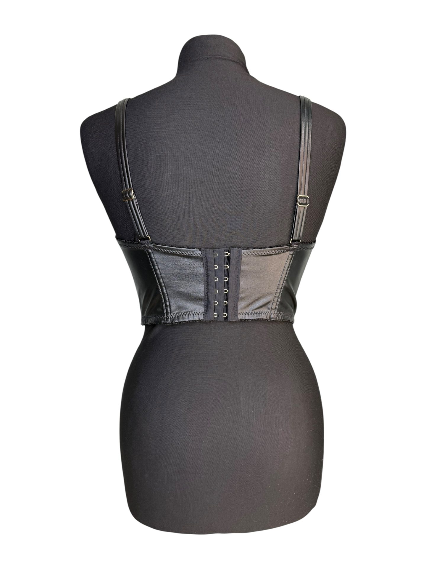 1990s Black & Gold Vintage Bralette Corset - Image 2