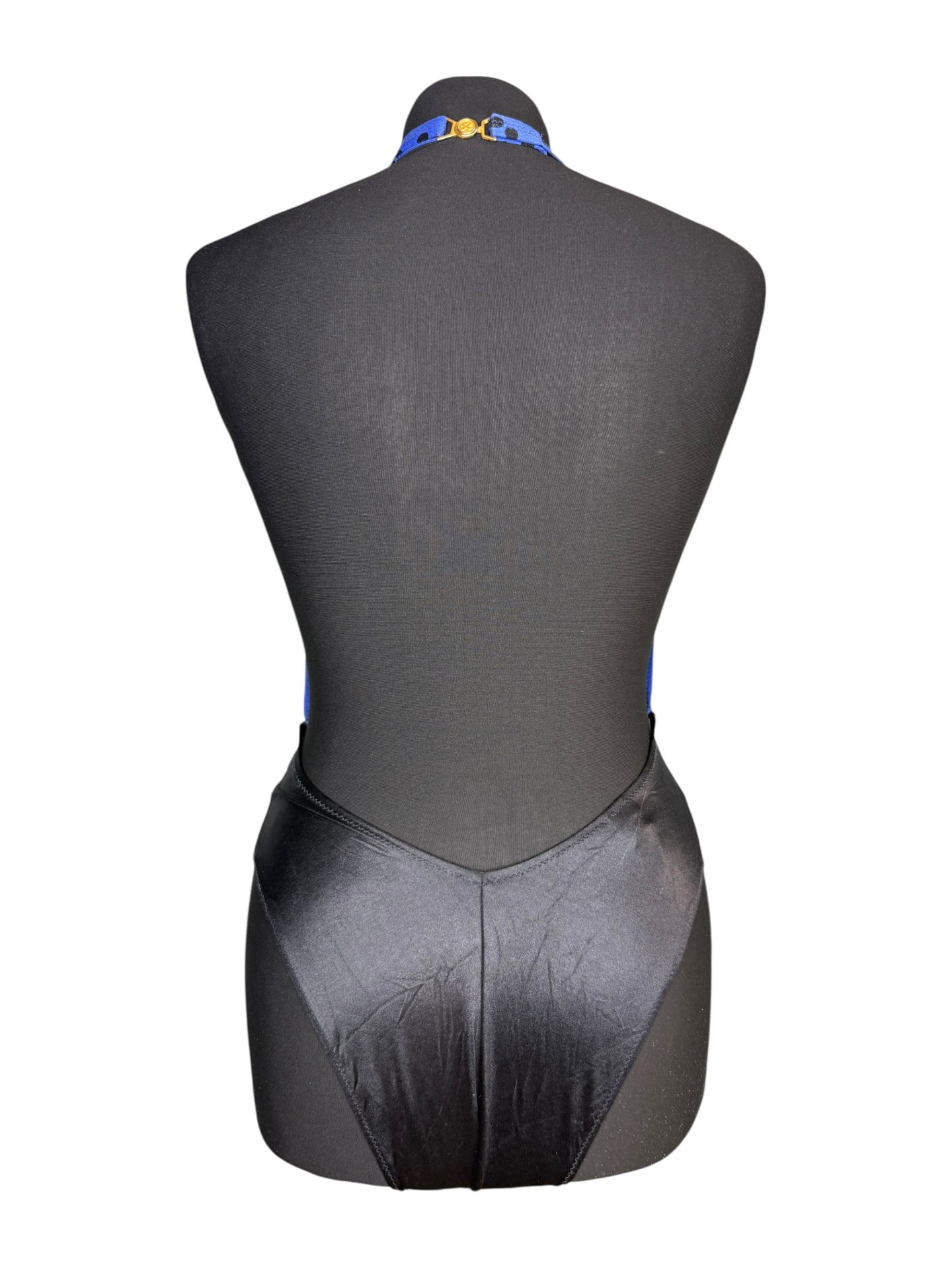 Purple & Black Polka Dot Vintage Swimsuit - Image 3