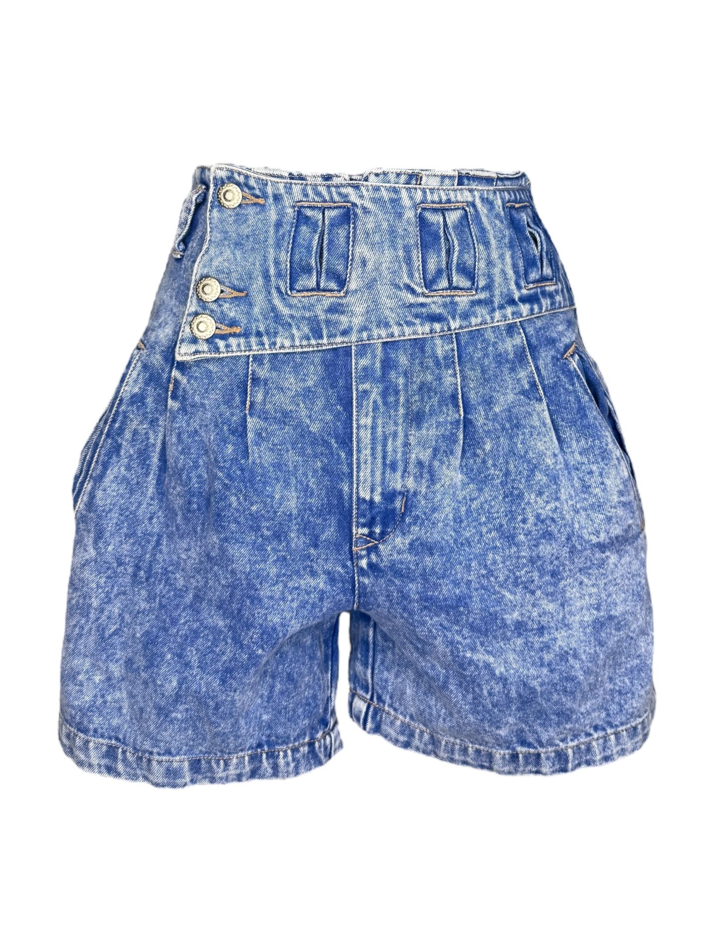 Chazzz By Charles Ghailian Acid Wash 1980s 1990s Vintage Denim Shorts