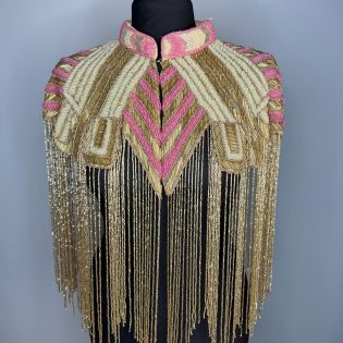 Trophy Cape in Gold Pink Panther