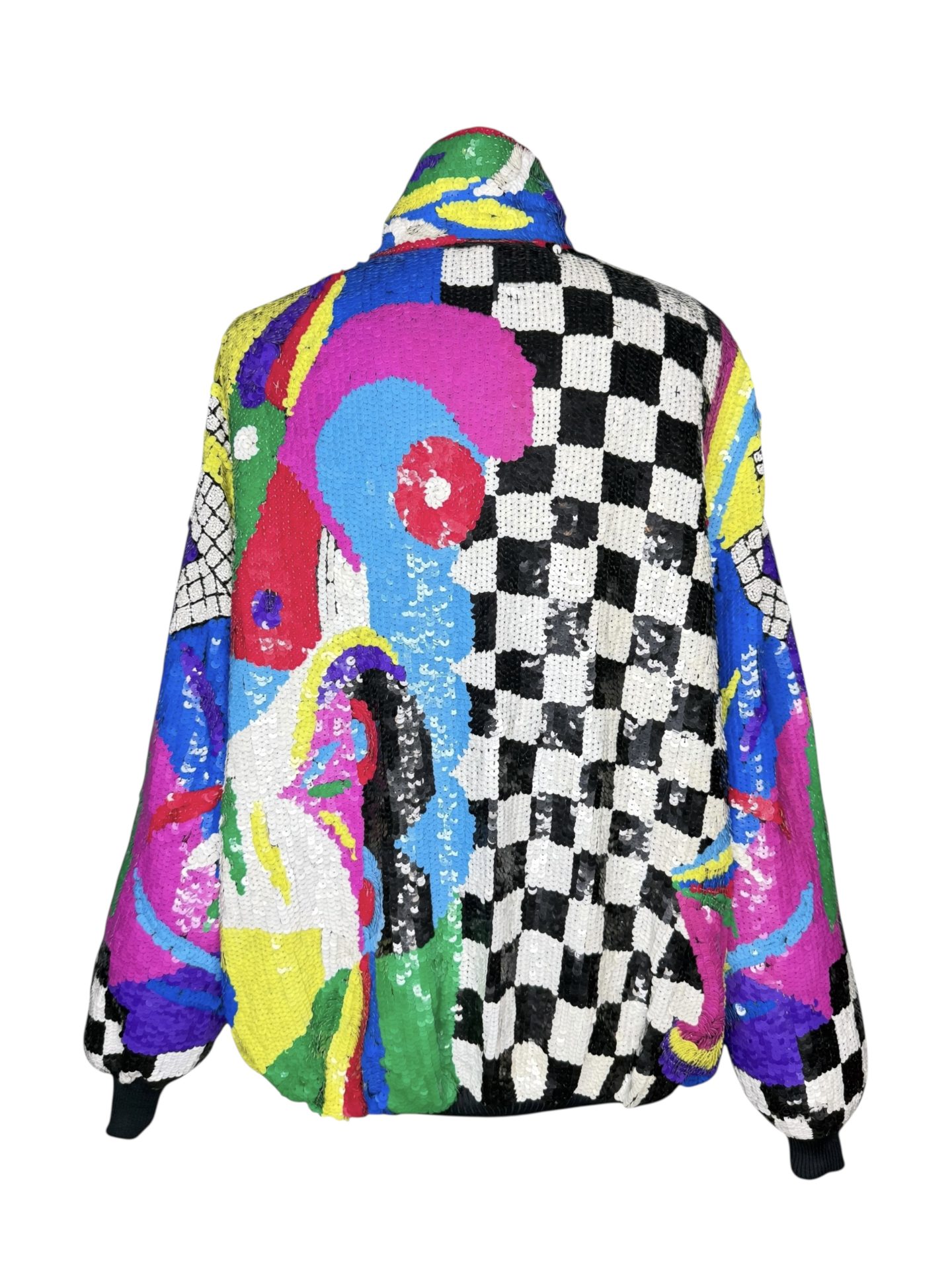 G-Unit 1990s Multi Sequin Vintage Bomber Jacket - Image 2