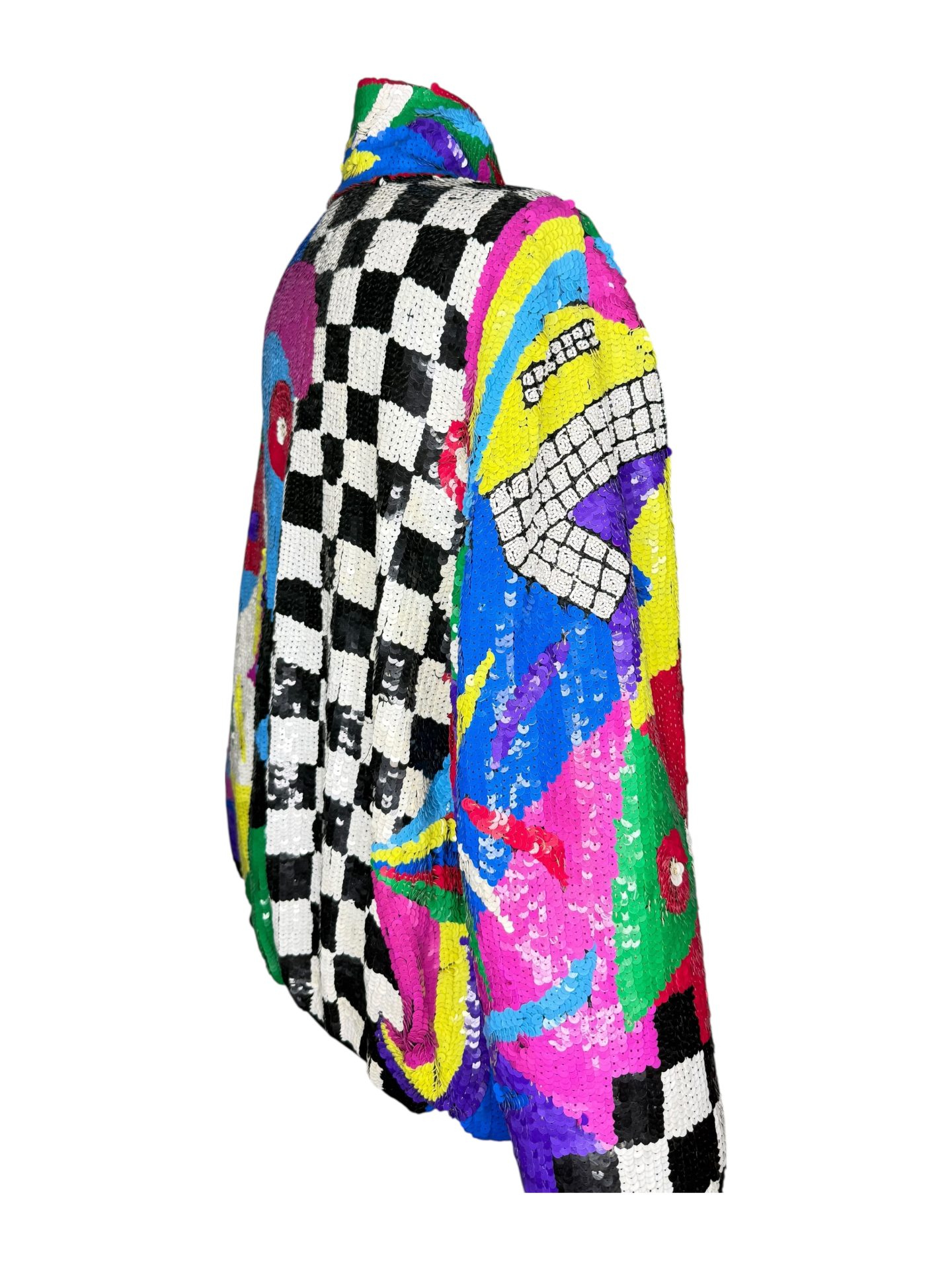 G-Unit 1990s Multi Sequin Vintage Bomber Jacket - Image 3