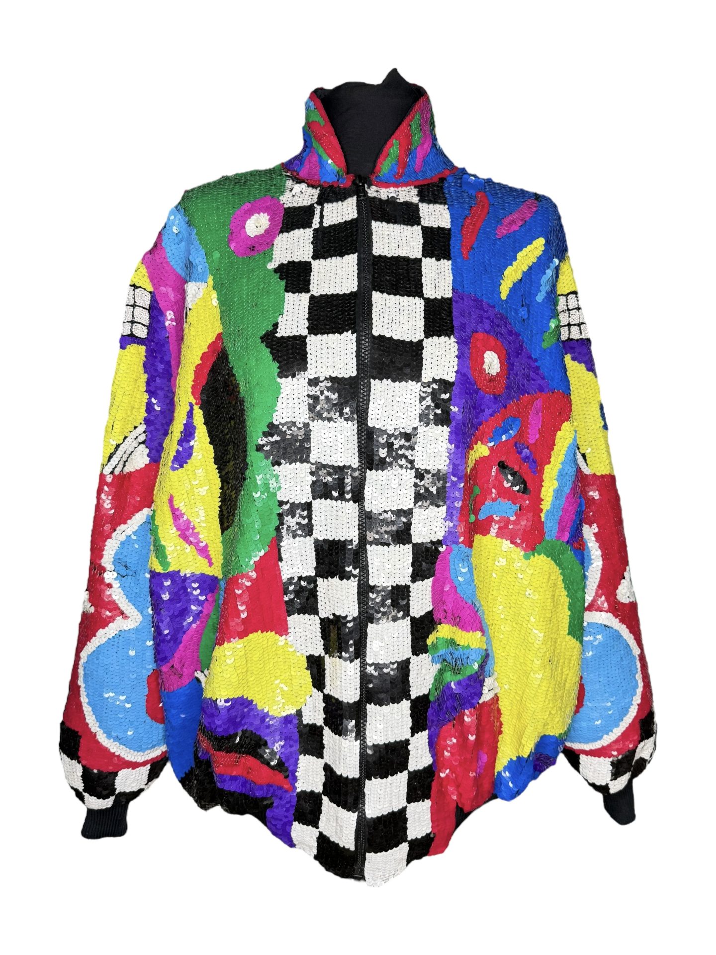 G-Unit 1990s Multi Sequin Vintage Bomber Jacket