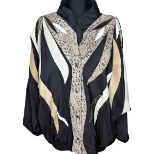 Silk & Leather Batwing Vintage Jacket