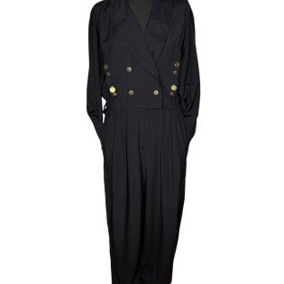 1990s Black & Gold Coin Vintage Jumpsuit