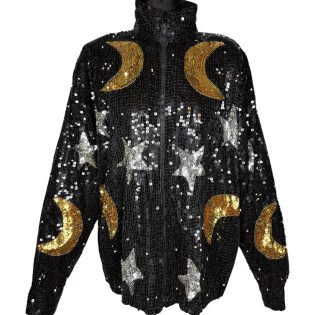 The Icing Moon Star Sequin Bomber Jacket