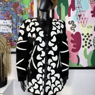 Monochrome Suede & Leather Vintage Jacket
