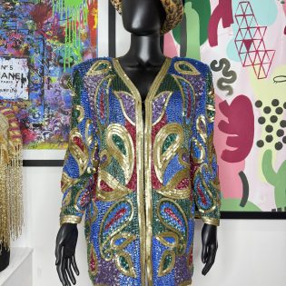 OJ Sequin Vintage Trophy Jacket