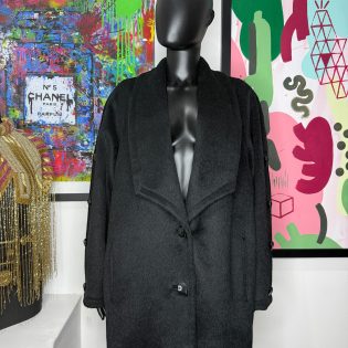 Timeless Black Oversized Wool Coat