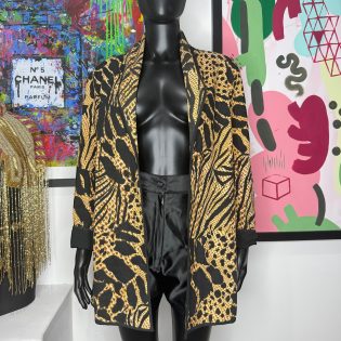 Jacqueline Lauren Animal Print 90s Vintage Jacket